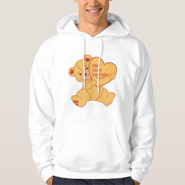 Bubberad kute Bear Red Colorway Hoodie (Framsida)