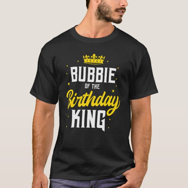 Bubbie vid födelsedagen Kung Party Krona-dagen Cel T Shirt (Framsida)