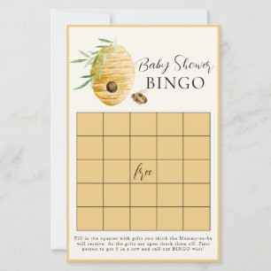 Bubbla Baby Shower Gul Bingo Spelkort
