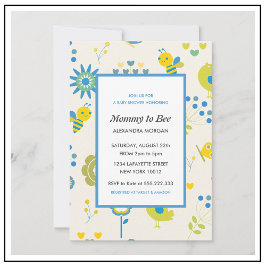 Bubbla baby shower inbjudningar Mamma att bli blom