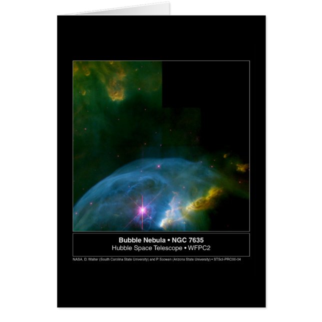 Bubbla det Hubble för Nebula 7635 teleskop Hälsningskort (Framsidan)