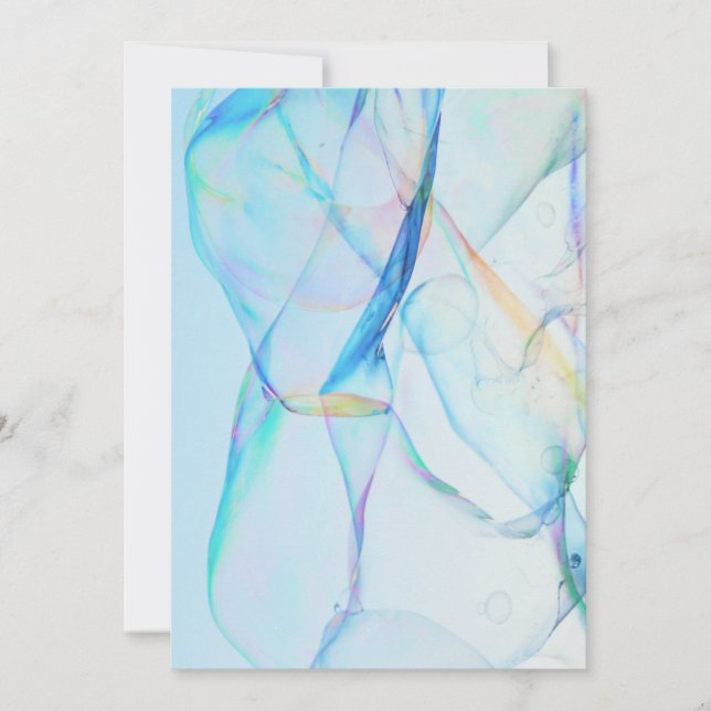 bubbla himlar-bakgrund många bubblor tack kort (Framsida)