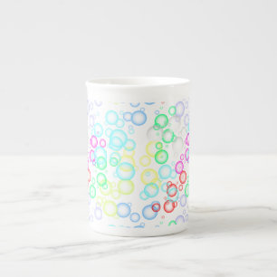 bubbla mönster 02.b White BG Benporslin Mugg
