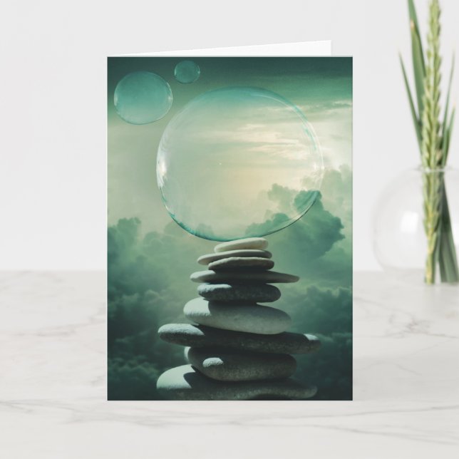 Bubbla på stenar kort (Framsida)