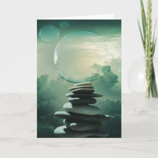 Bubbla på stenar kort