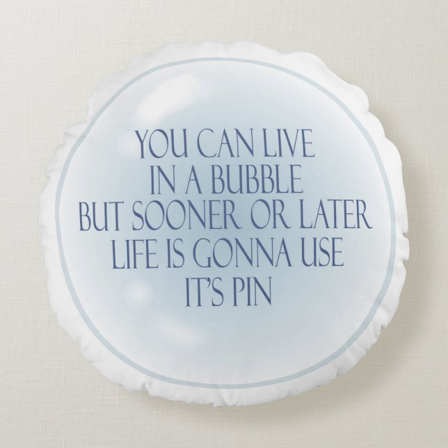 bubbla runt dekorativ kudde (Framsidan)