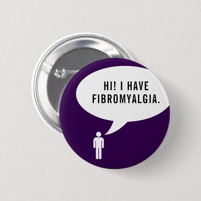 Bubbla tal i FIBROMYALGIA Knapp (Framsida & baksida)