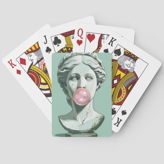 Bubblad bubbelgum Bust Casinokort (Baksidan)