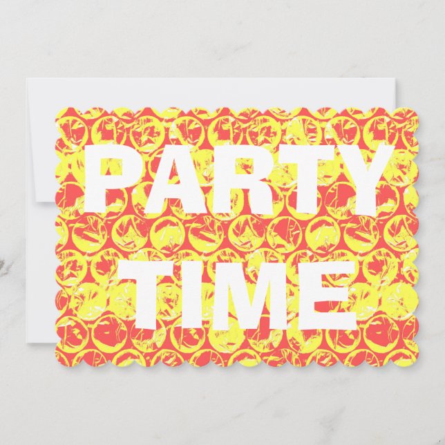 Bubbladet födelsedagsfest inbjudan (Framsida)