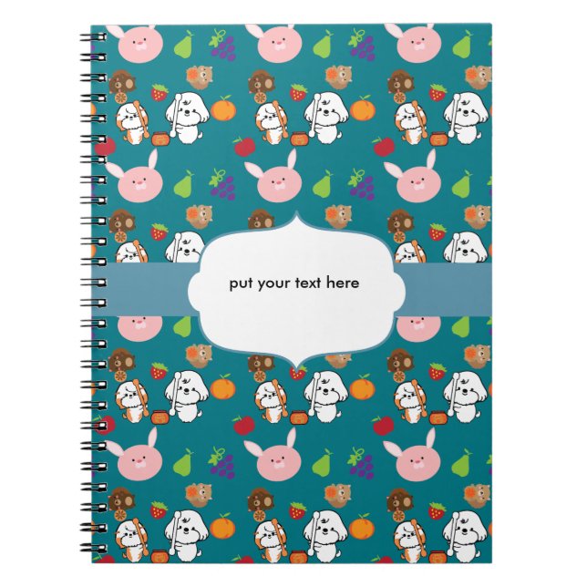 bubblande och hans vänner mönster anteckningsbok (Framsidan)