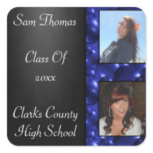 Bubblar av blått glas från Studenten Chalkboard 2