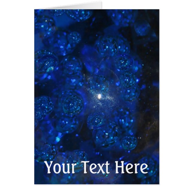 Bubblar av fallblott glas hälsningskort (Framsidan)