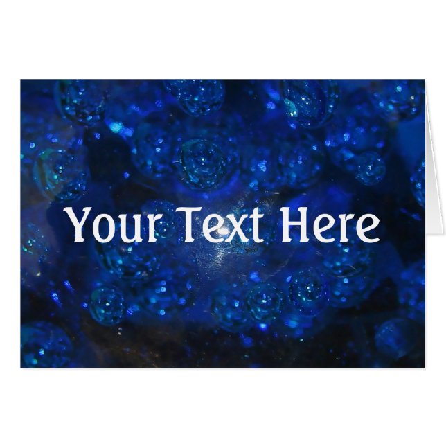 Bubblar av fallblott glas hälsningskort (Framsidan Horizontal)