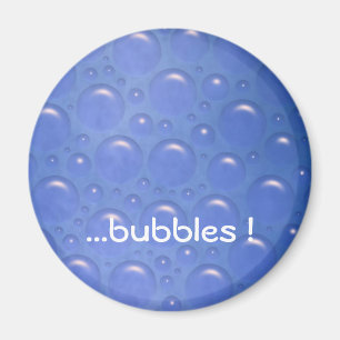 bubblar blåttmagnetrundan magnet