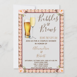 Bubblar & Bryggor Par Bröllopsfirande Inbjudningar
