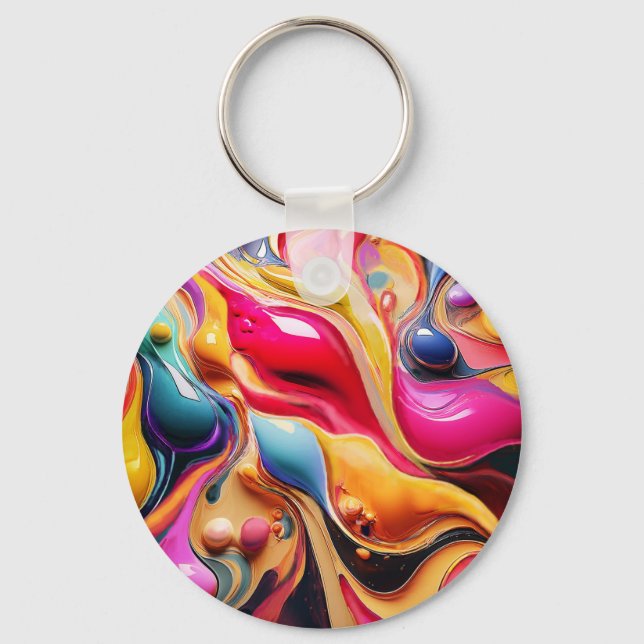 Bubblar för intertwining-Abstrakt Nyckelring (Framsida)