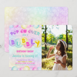 Bubblar Fotoinbjudan Inbjudningar