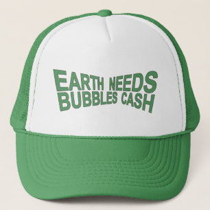 BUBBLAR grönt för CA$H-truckerkeps$ Keps