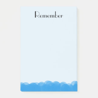 Bubblar i blått post-it block