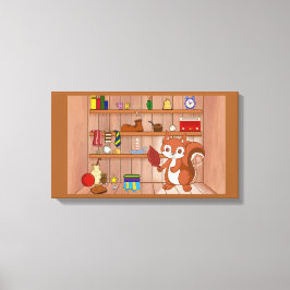 Bubblar i hans butiker canvastryck