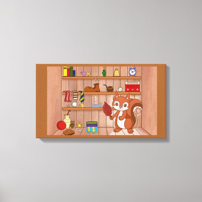 Bubblar i hans butiker canvastryck (Framsida)