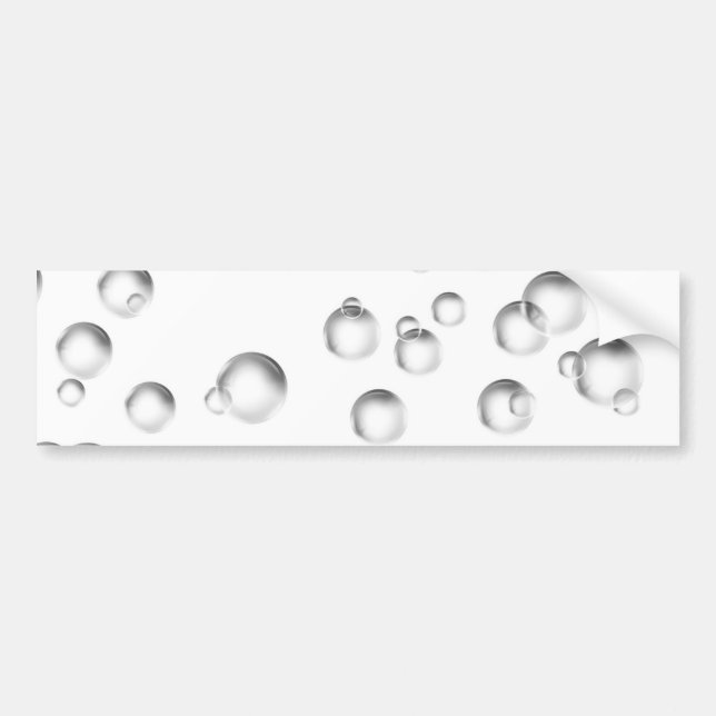 Bubblar i svartvitt bildekal (Framsidan)