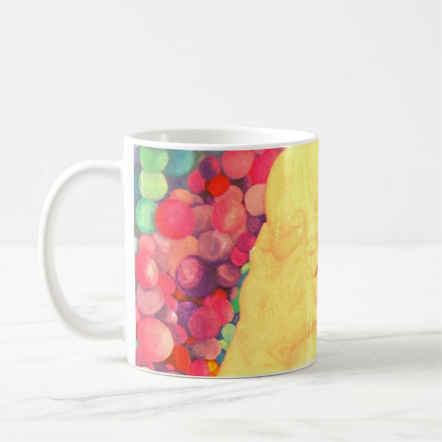 Bubblar kaffemugg extra stor utskrift (Vänster)