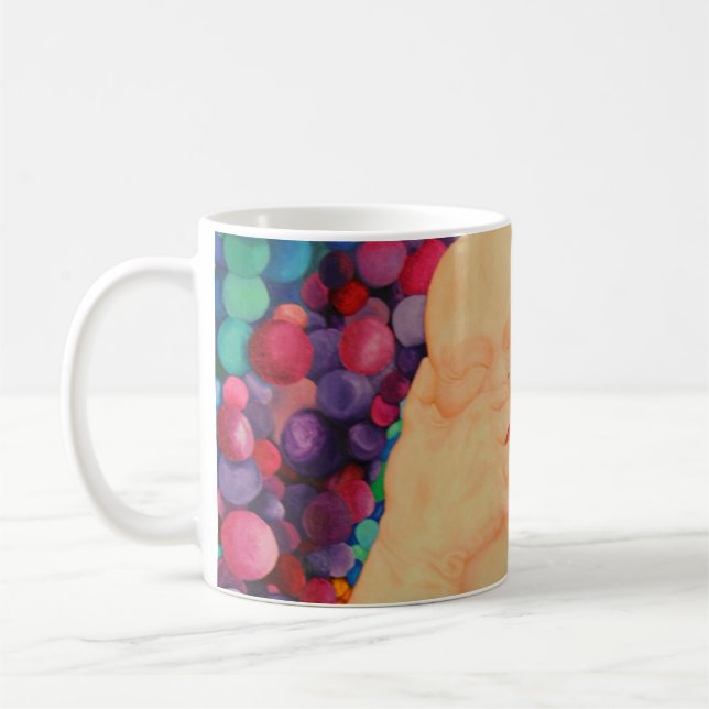 Bubblar kaffemugg extra stor utskrift (Vänster)