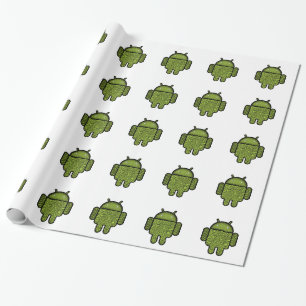 Bubblar klotterteckenet för den Android™ robote Presentpapper