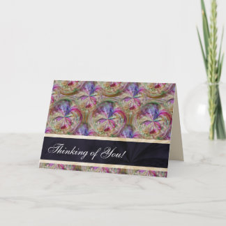 Bubblar mönster personifierat tänkande av dig kort