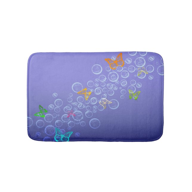 Bubblar n-fjärilar badrumsmatta (Framsidan)