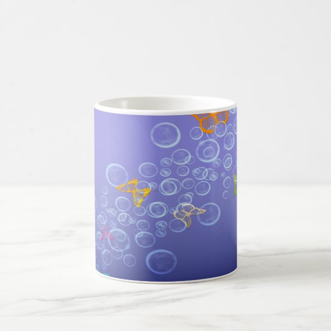 Bubblar n-fjärilar kaffemugg (Center)
