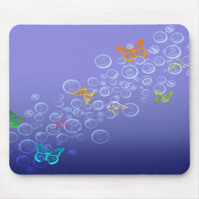 Bubblar n-fjärilar musmatta (Framsidan)