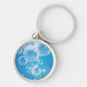Bubblar nyckelringen rund silverfärgad nyckelring