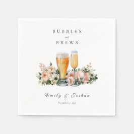 Bubblar och drycker par-baby shower pappersservett