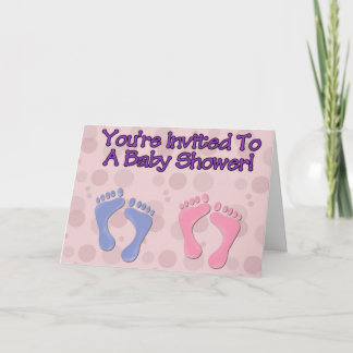 Bubblar och fot baby showerinbjudan inbjudan