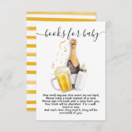 Bubblar och öl bokar för baby-kort inbjudningar