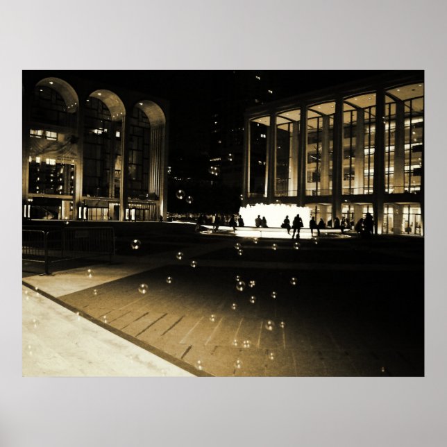 Bubblar på Lincoln Center, alla storlekar Poster (Framsidan)