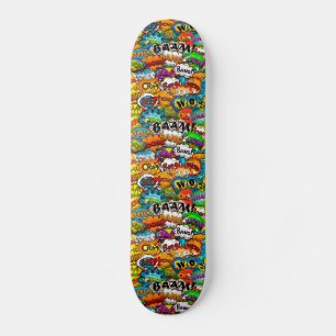 Bubblar tecknad Bok Tal Mini Skateboard Bräda 18,5 Cm