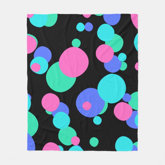 Bubble Abstrakt Mönster Fleecefilt (Framsidan)