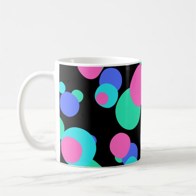 Bubble Abstrakt Mönster Kaffemugg (Vänster)