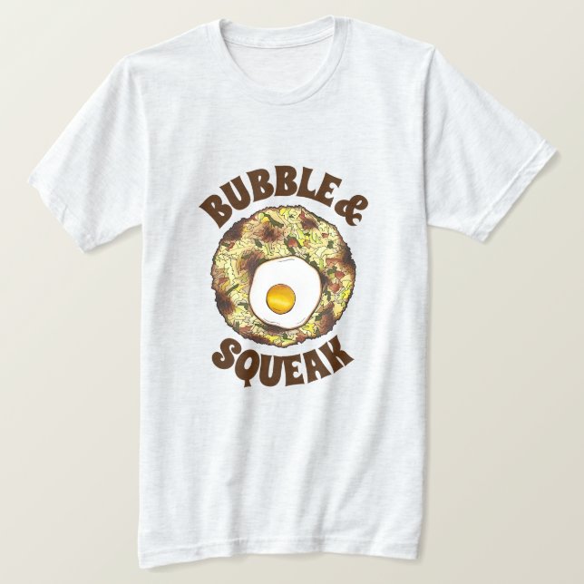 Bubble and Squeak Brunch UK British Food Cuisine T Shirt (Design framsida)