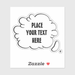 Bubble anpassningsbar Text Tal Klistermärken