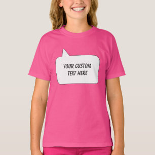 Bubble anpassningsbar Text Tal T Shirt