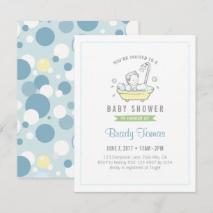 Bubble Bath Baby Shower-inbjudan Inbjudningar
