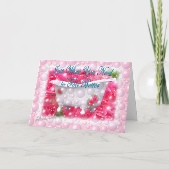 Bubble Bath Hämta bra anpassning Kort (Framsida)