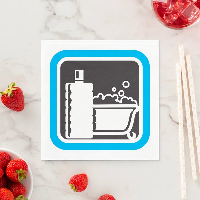 Bubble Bath Icon Napkins Pappersservett (Skapare uppladdad)