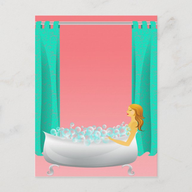 Bubble Bath Vykort (Framsida)