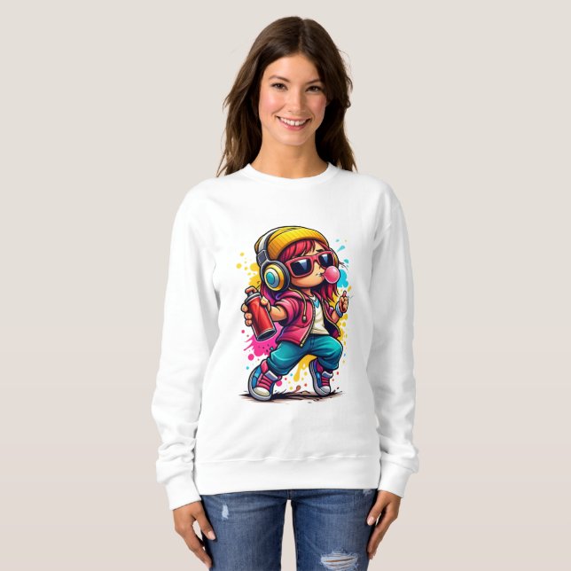 Bubble Beat Street Flicka T Shirt (Hel framsida)