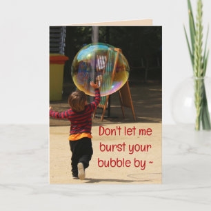 BUBBLE BIRTHDAY-KORT FÖR ALLA TACK KORT